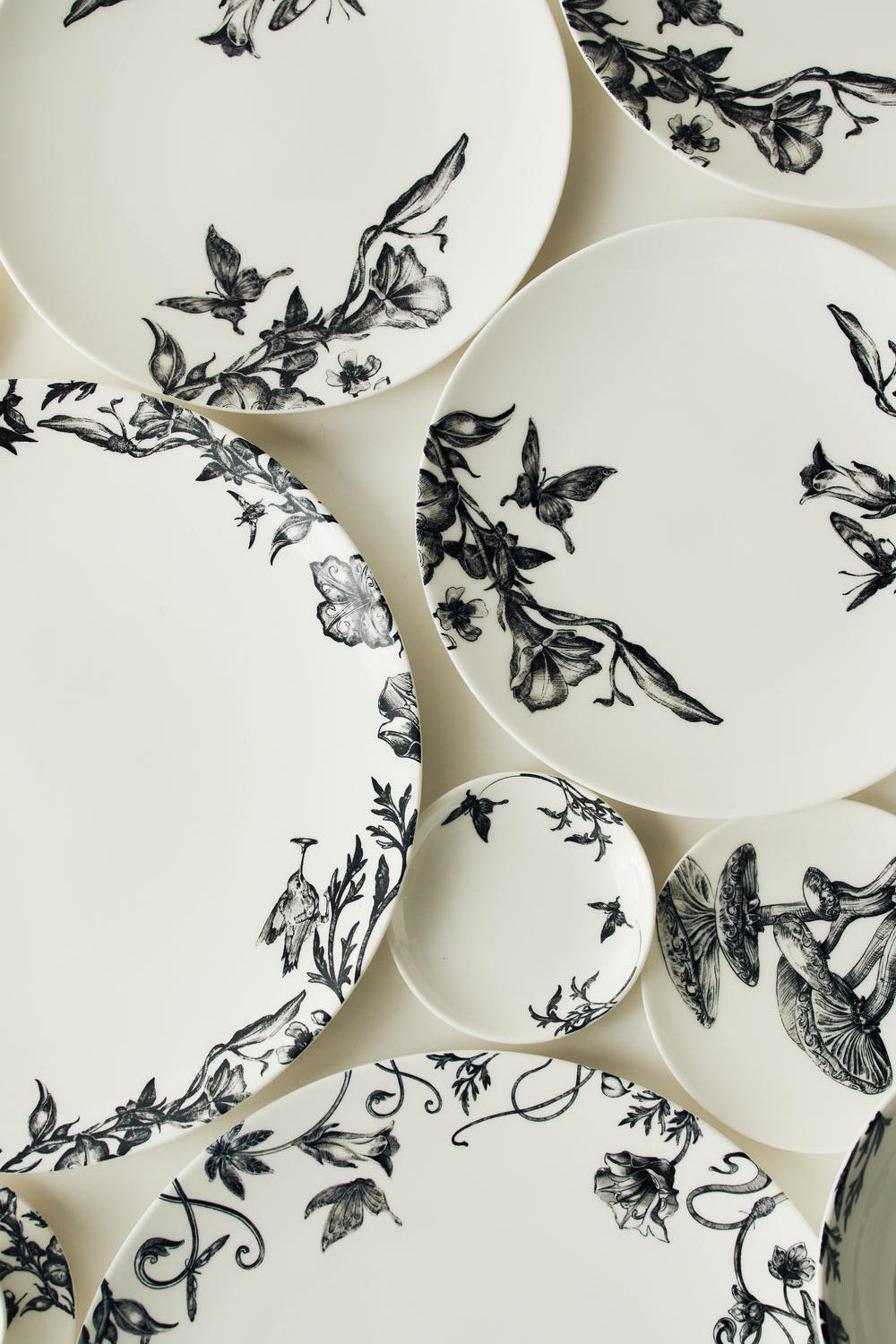 x Tomorrowland Unity middagstallerken, Floral Fantacy - Ø27 cm